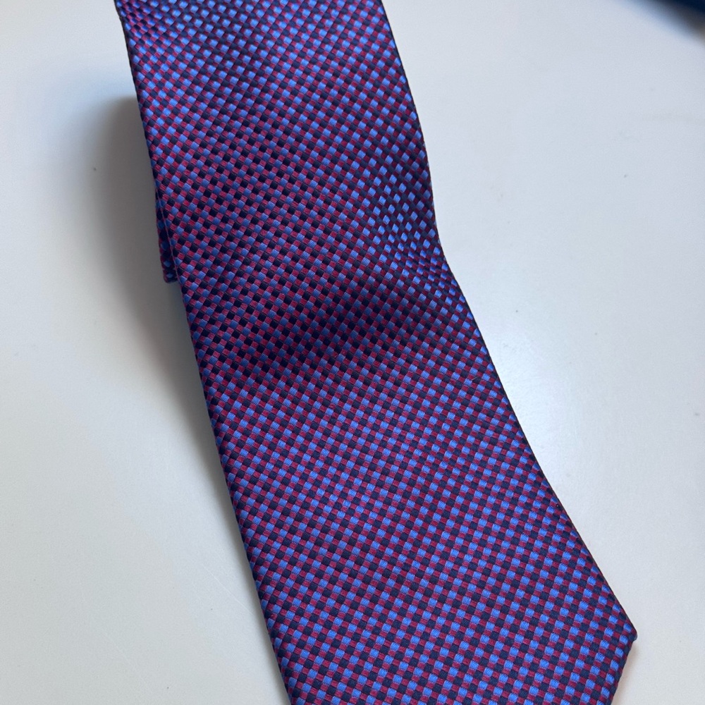 Croft & Barrow Purple and Blue Checkered Tie